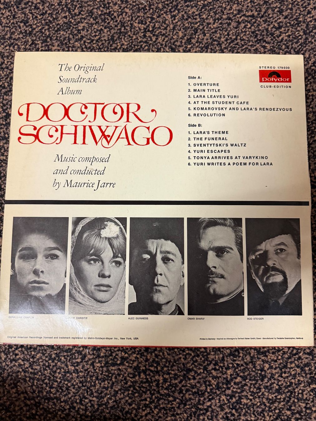 Vinyles: Schallplatte / Doctor Schiwago – D'occasion à Freidorf TG par sarotiko 1