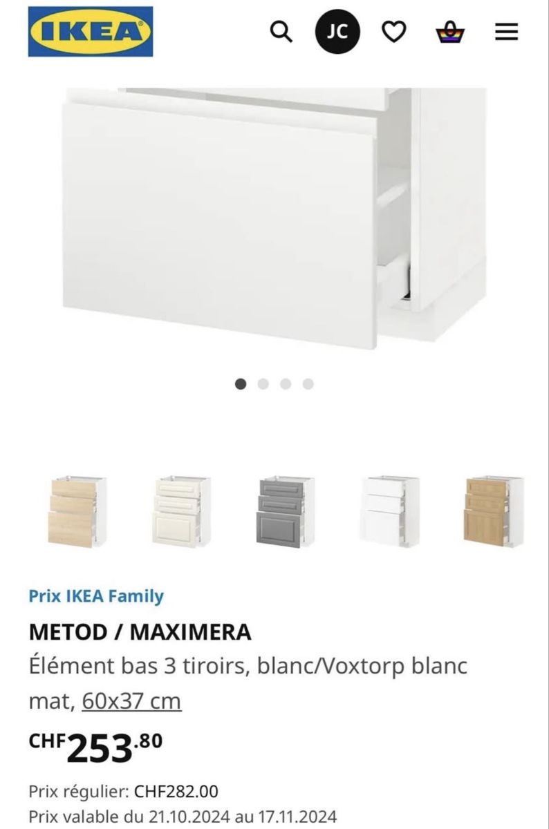 Ikea Cassettiere: Buffet cuisine IKEA METOD blanc – Usato da Lausanne venduto da Molecule11 2