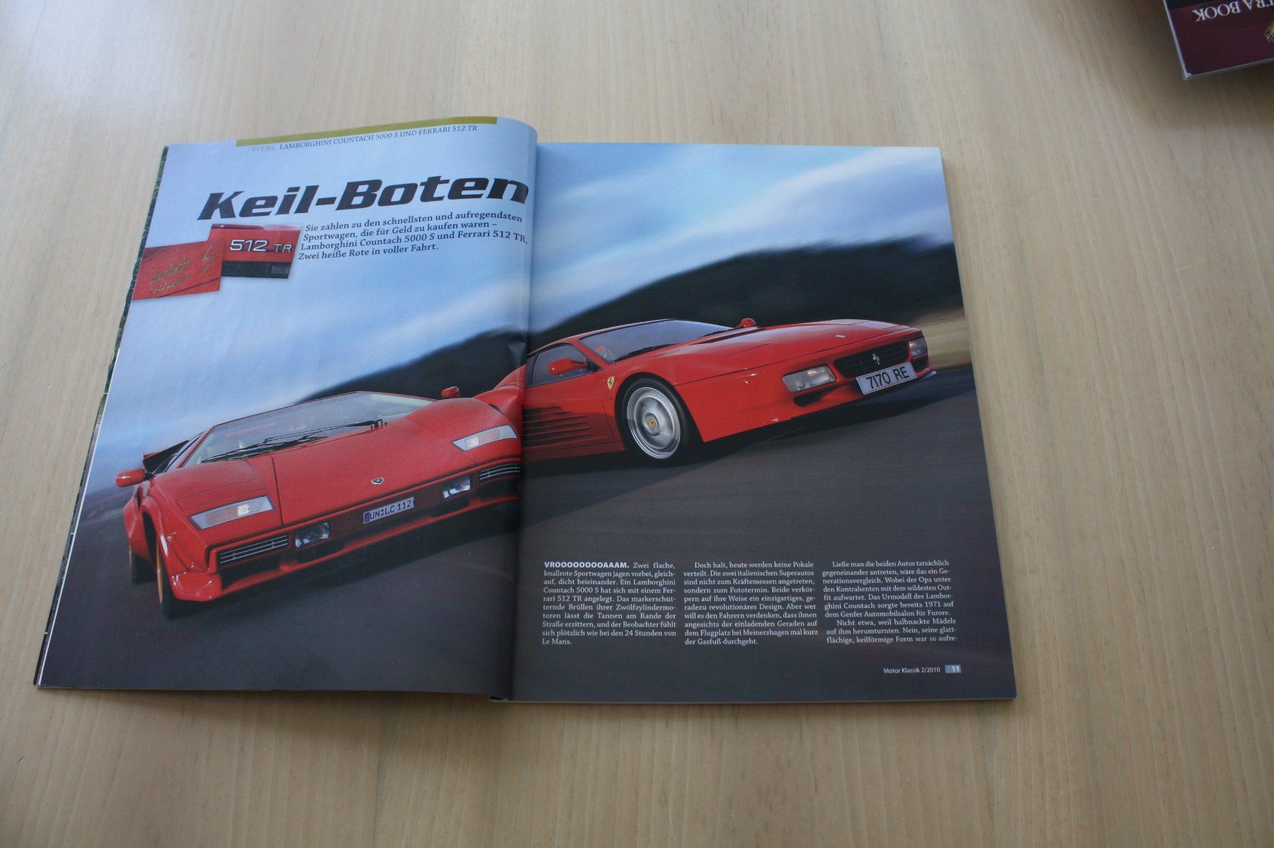 Riviste & Magazine: Motor Klassik 2/2010: Lamborghini Countach vs Ferrari 512TR – Usato da Wikon venduto da erwin400 2