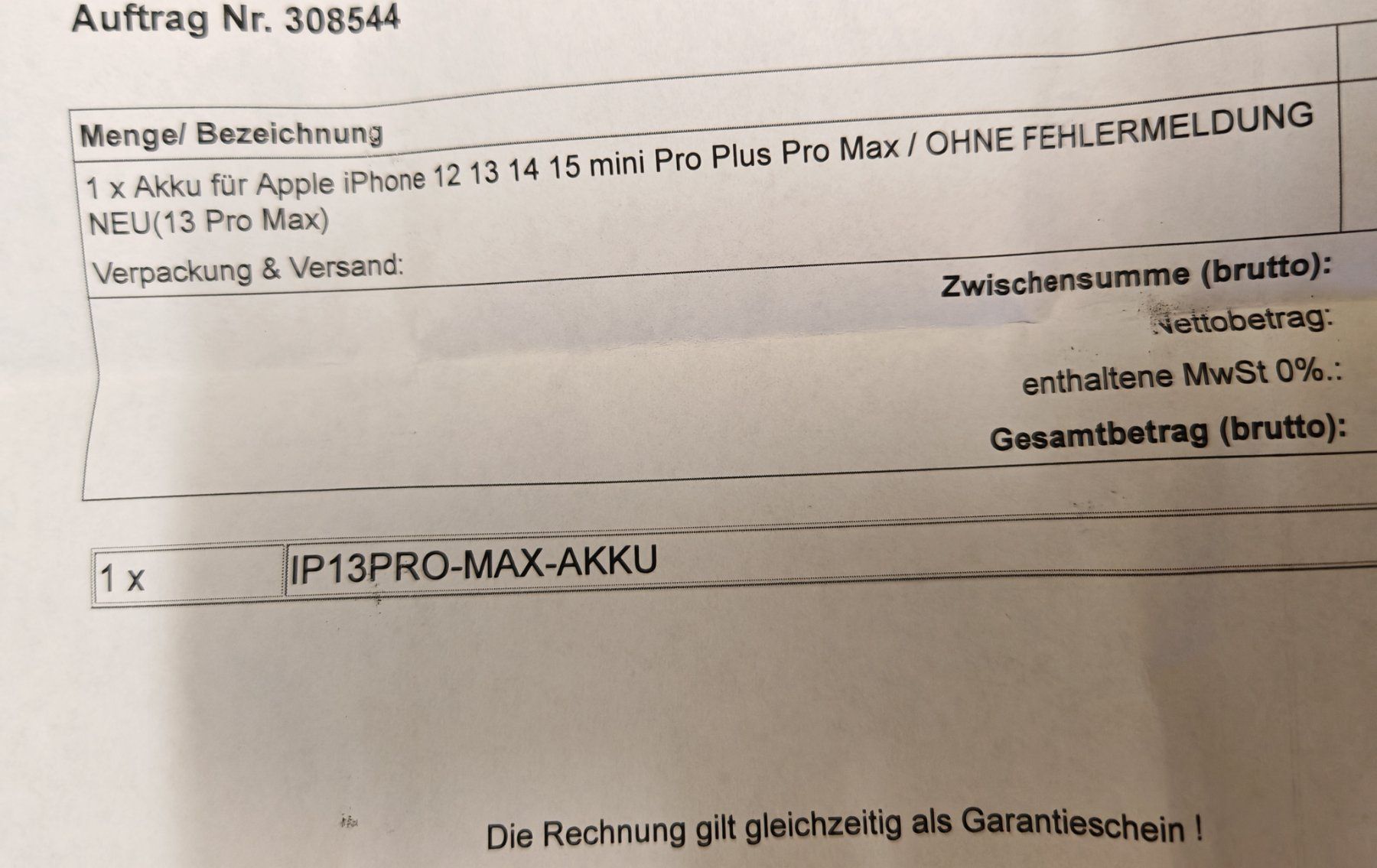 Apple Batterie: IPhone 13 pro max akku original – Nuovo e nell'imballaggio originale da Bern venduto da Isterk 1