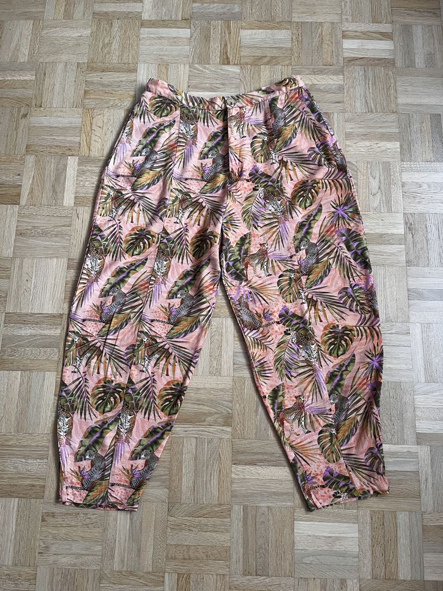 Desigual Pantaloni: Desigual Hose Print Viscose Linen Gr. 38  – Usato da Zürich venduto da Kleanthy 4