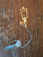 Hübsche Puppenhaus Lampe mit Stecker,Messing,Licht geht