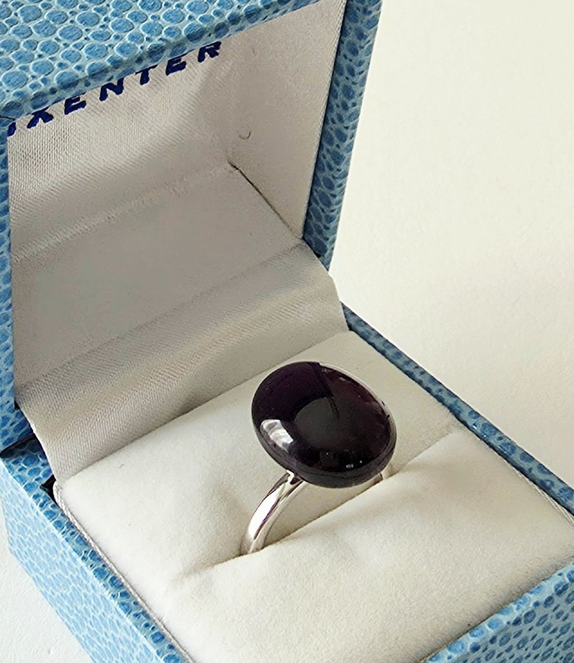 Ringe: Moderner Cabochon Natur-Amethyst Silberring 925 - Neu – Neu und originalverpackt aus Uetikon am See von Coralreef 2