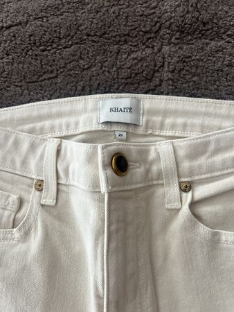 KHAITE Vanessa Jeans, Size 28, Off-White, Excellent Cond.
