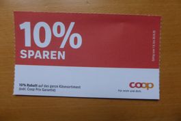 Coop Rabatt 10% auf Käsesortiment - 1.09.26 - 30.09.26