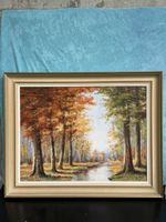 Beautiful Autumn portrait oil painting on canvas