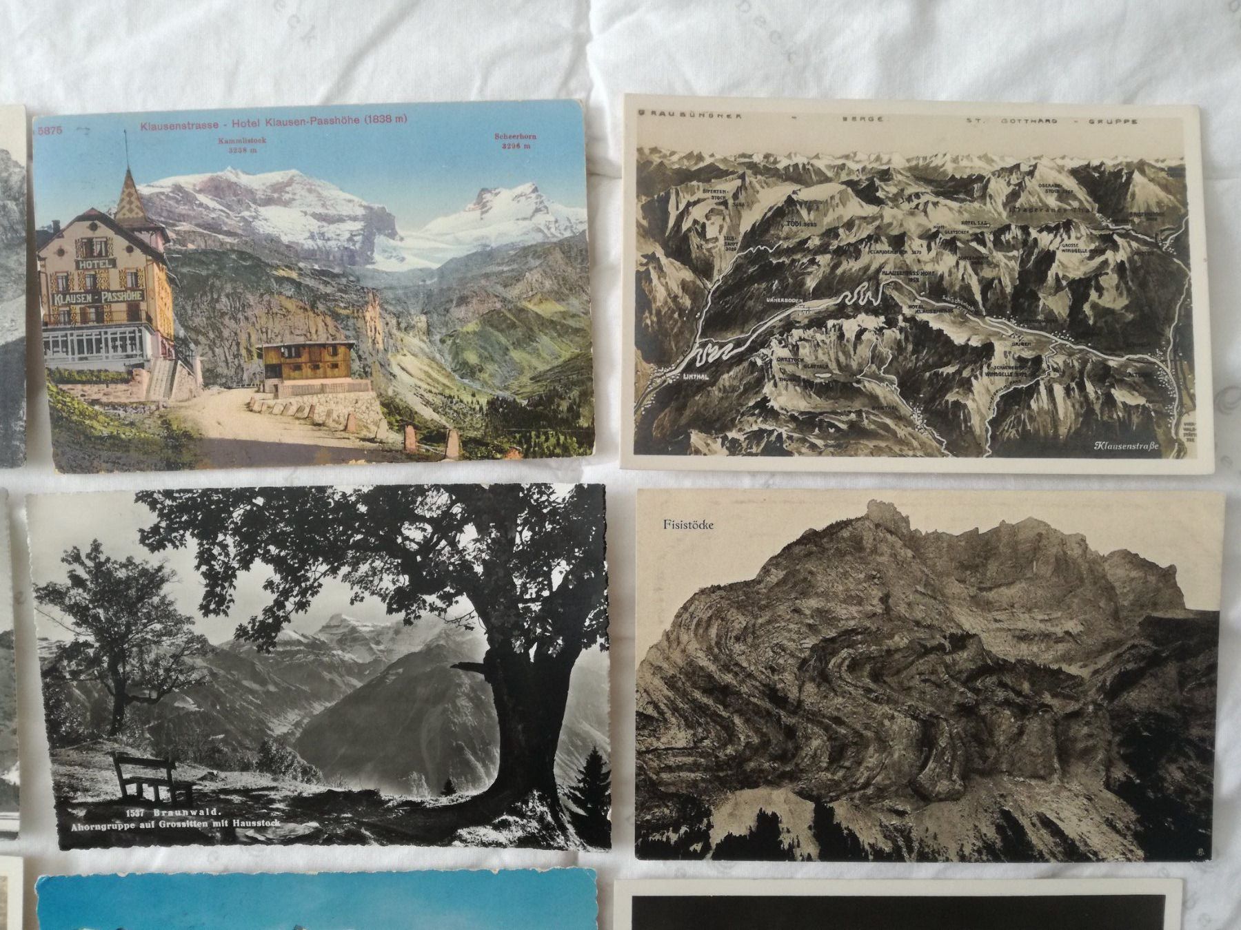 Cartoline postali: 16 AK Kanton Glarus, Kleinformat 1917 - 1951 – Usato da Zürich venduto da Tolima194 4