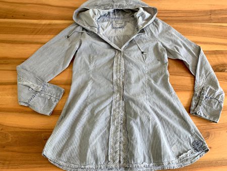 NILE raffiniertes Bluse mit Kapuze Gr. M