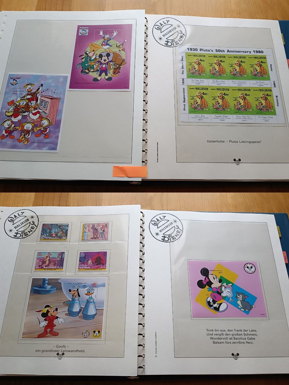 Lindner Album: Disney Briefmarken Album Malediven – Usato da Otelfingen venduto da patida