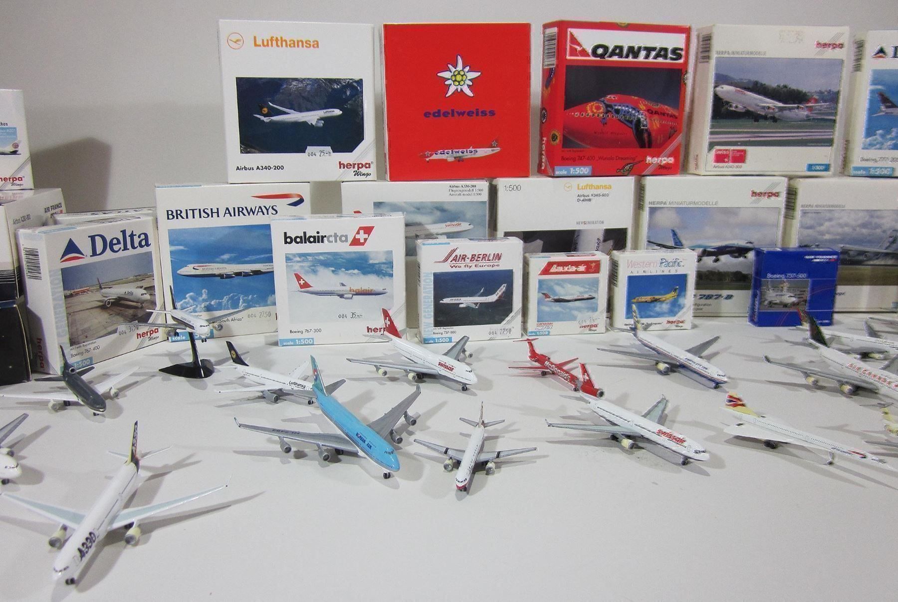 Herpa Kit di modellismo & Modellini statici: Herpa Flugzeugmodelle 1/500 – Usato da Bäretswil venduto da robsonantik 2