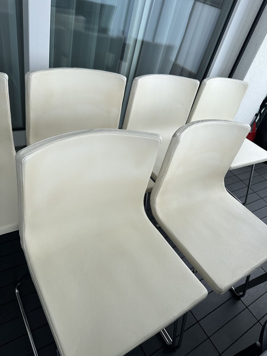 Ikea Sedie: 6x IKEA Lederstühle Cream Weiss – Usato da Schaffhausen venduto da pinca19 3