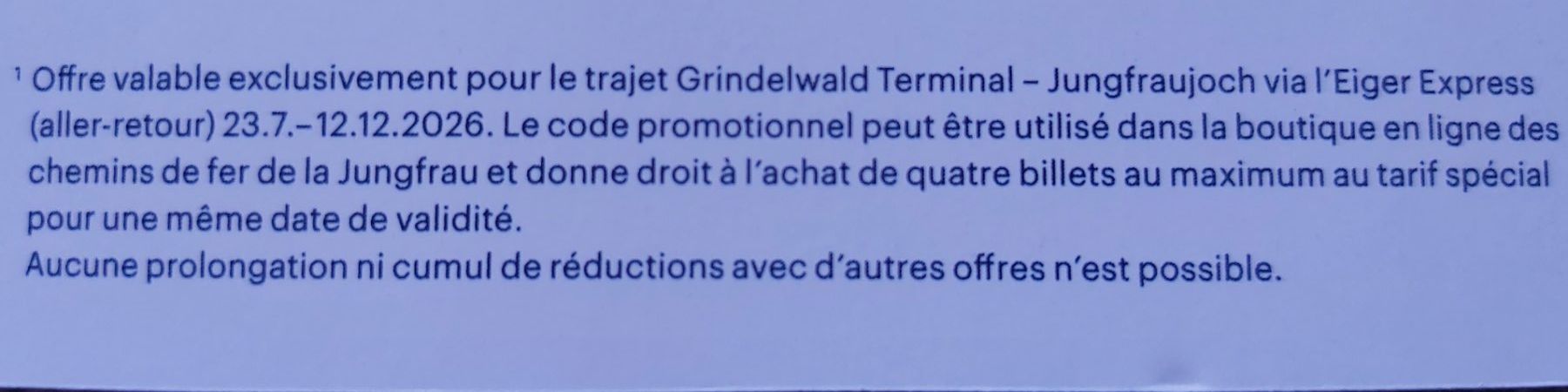 Buoni: 50% Jungfraujoch – Usato da Le Brassus venduto da bar_5ttw 2