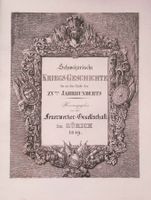 Neujahrsblatt  der Feuerwerker von Zürich 1849