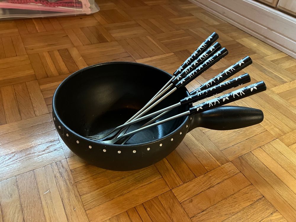 Caquelon à fondue à strass 6 fourchettes | Kaufen auf