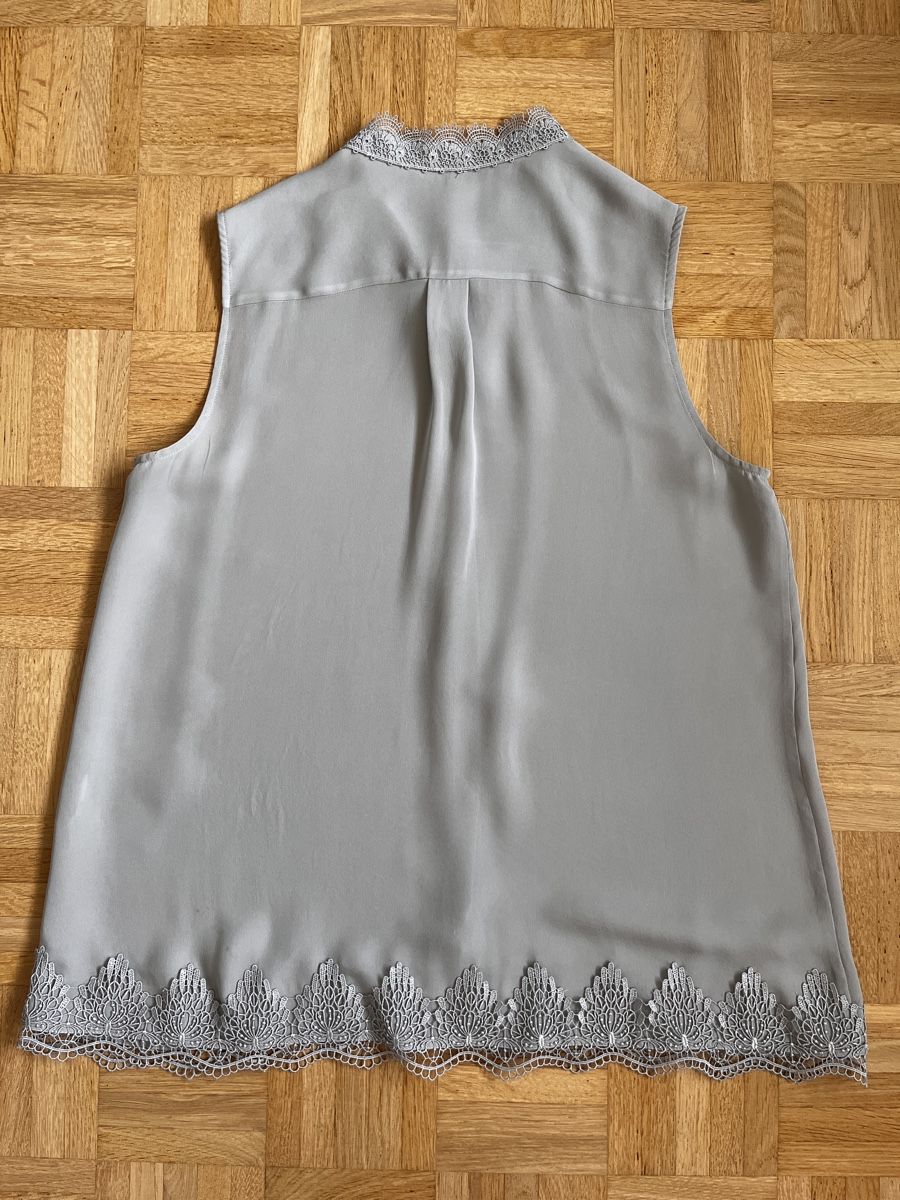 Top: Reiss Seidentop, Gr. 38, grau mit Spitze – Usato da Zürich venduto da Kleanthy 4