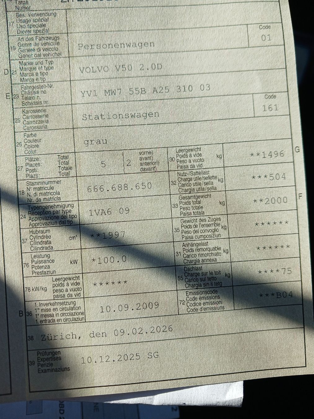 Volvo Autos: Volvo V 50 2.0 D – Gebraucht aus Hagenbuch ZH von bromaer 4