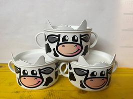 3x Swissmilk Müesli-Schale Kuh, PLA, biologisch abbaubar