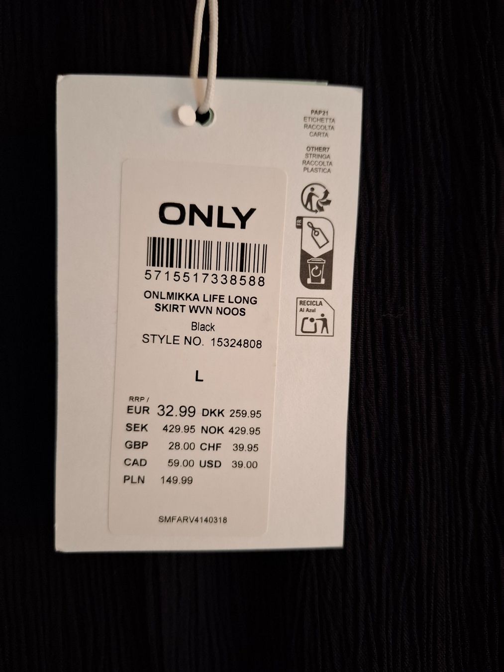 Only Gonne: ONLY Rock schwarz Grösse L neu – Nuovo (secondo la descrizione) da Leuggelbach venduto da Schreiner21 1