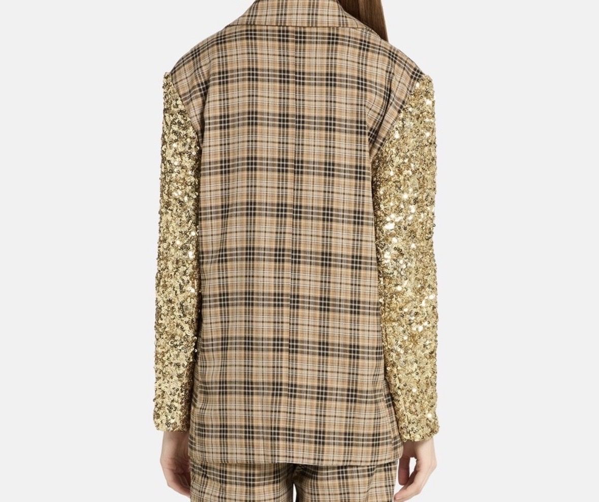 Giacche: Neue STATEMENT BLAZER MIT PAILLETTENÄRMELN gr M – Nuovo e nell'imballaggio originale da Schaffhausen venduto da rot_yyy7 2