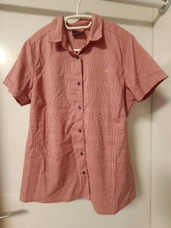 Sherpa Damen Bluse Gr L atmungsaktiv kariert rot Wanderbluse