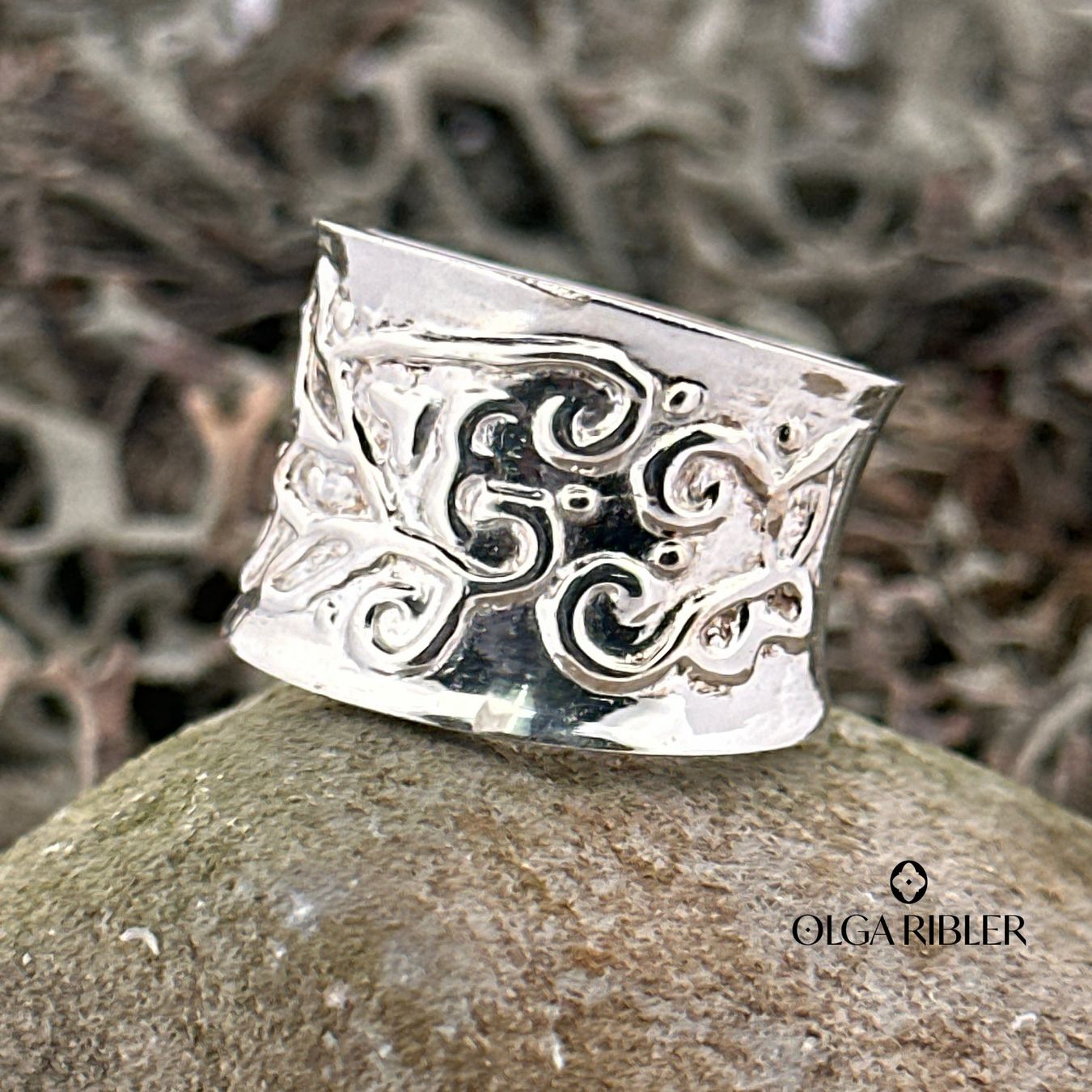 Olga Ribler Anelli: Statement Silber Ring 925 mit Ornament Grösse 55 – Nuovo (secondo la descrizione) da Luzern venduto da Schmuckoutlet 3