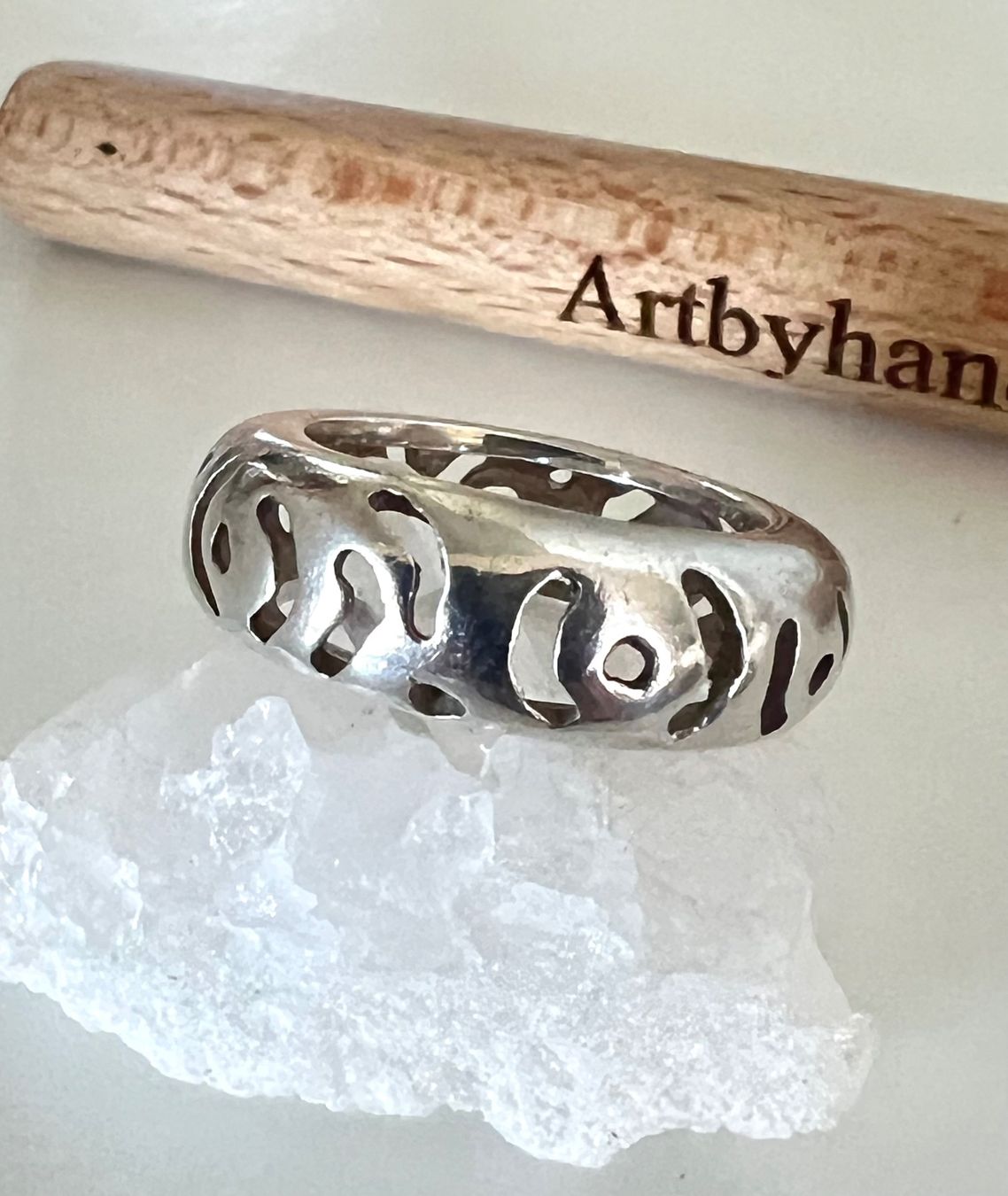 Anelli: Designer Silberring 925 mit Ornament-Durchbruch Gr. 53 – Usato da Ruswil venduto da artbyhand 4