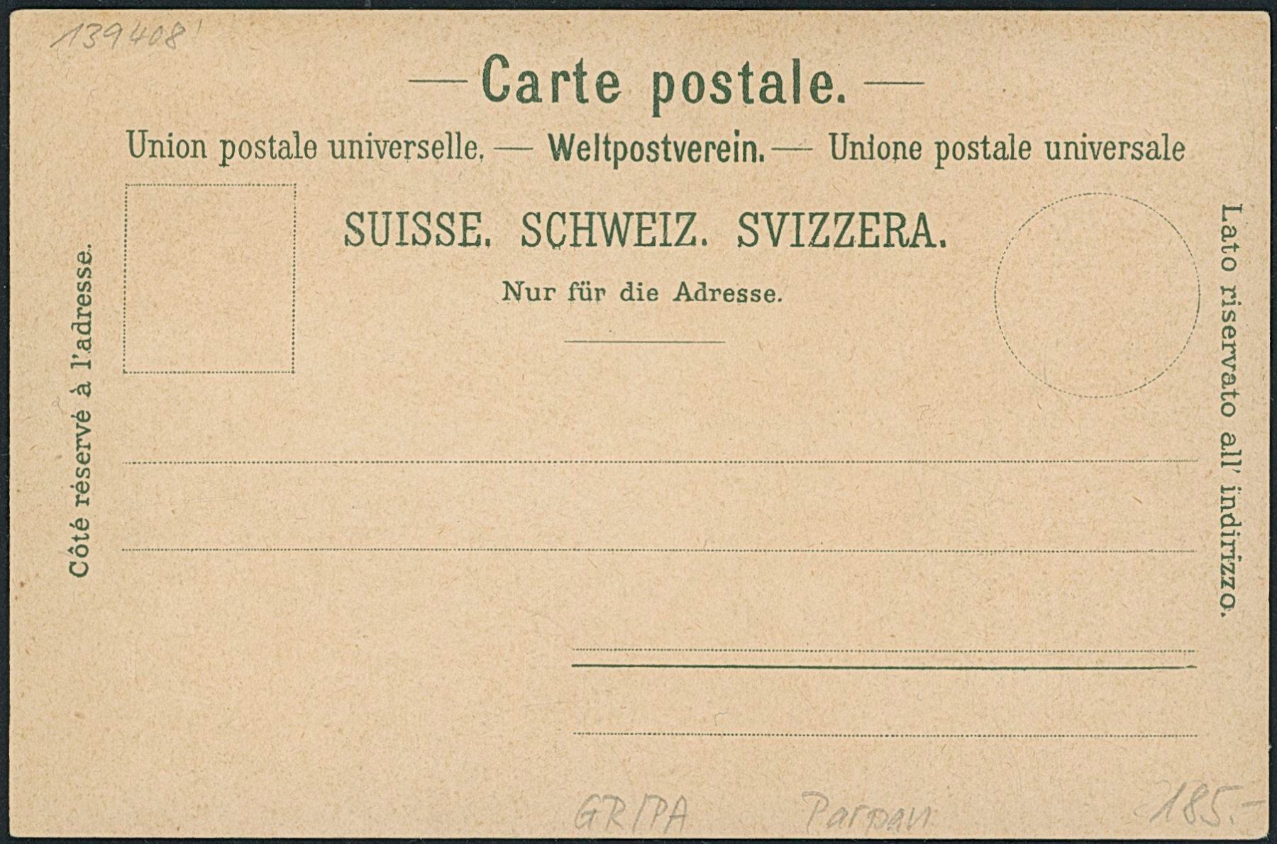 Cartoline postali: GR Parpan – Nuovo (secondo la descrizione) da Schindellegi venduto da leecollect 1