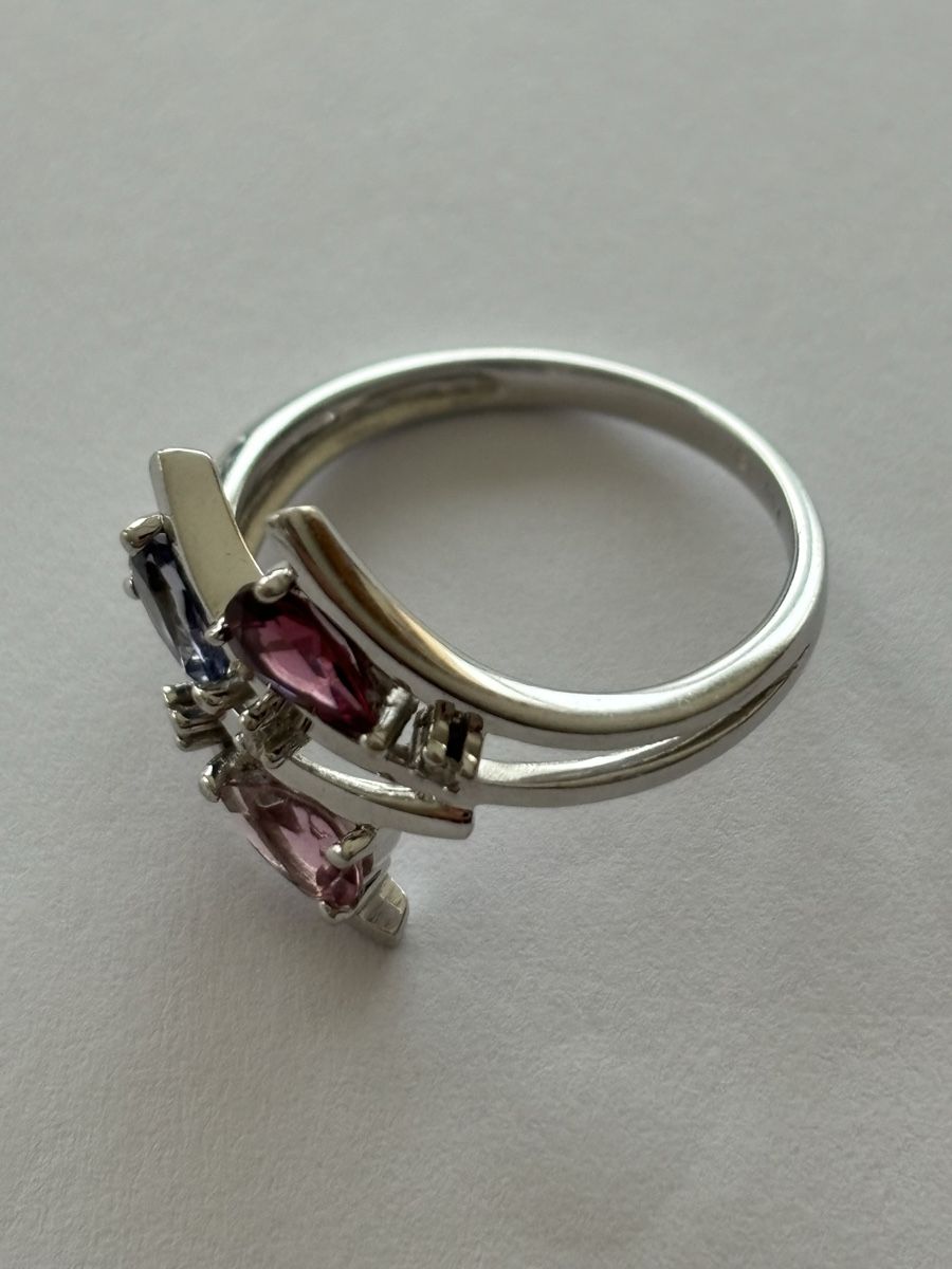 Anelli: Ring Weissgold / Edelsteine 18 Karat – Usato da Langnau am Albis venduto da flusspflege 4