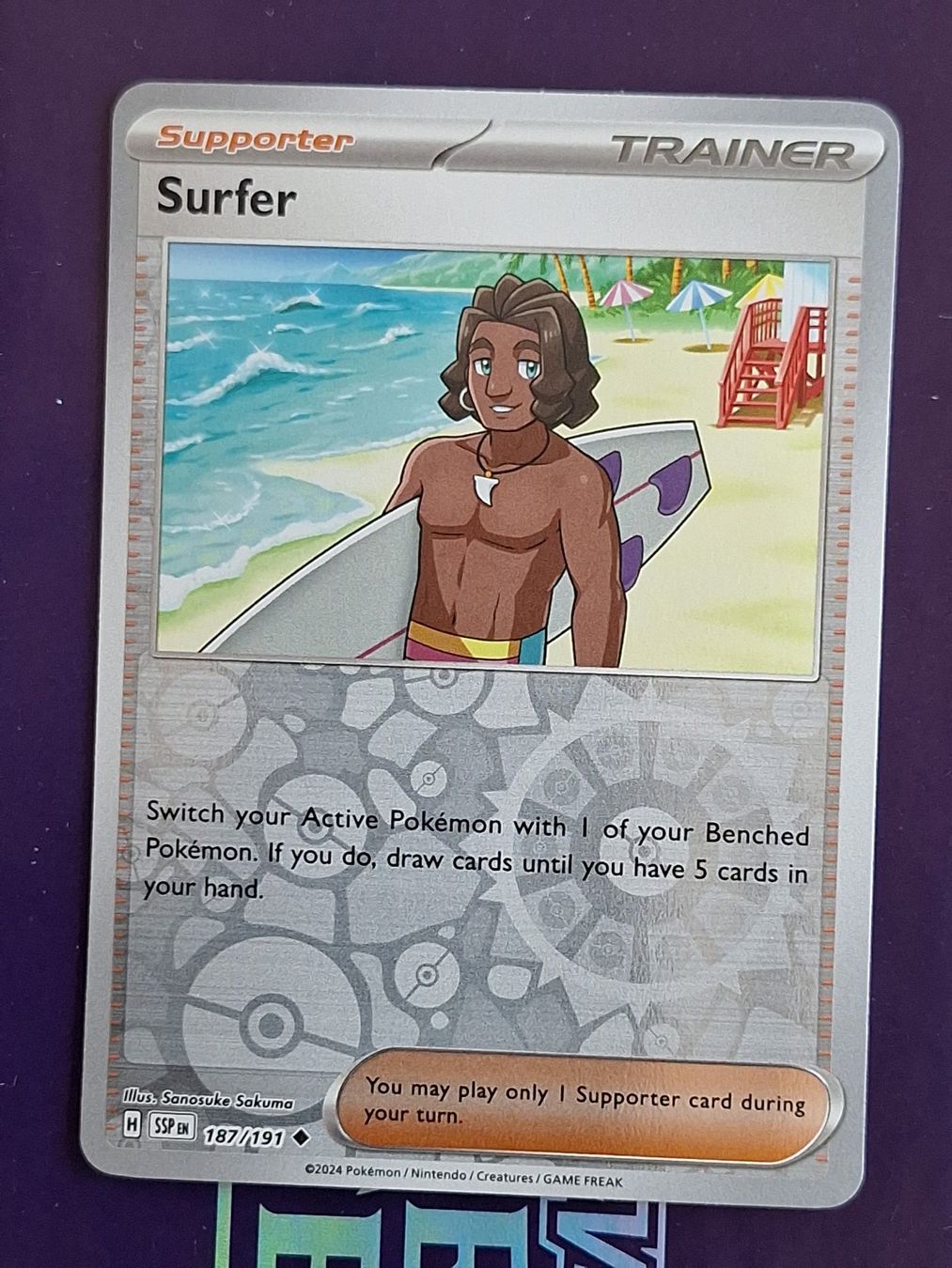 Pokémon Carte collezionabili: Surfer - Reverse Holo - Pokemon Surging Sparks – Usato da Altstätten SG venduto da GGsGameshop