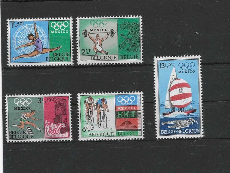Alle Briefmarken: BELGIEN 1968 ** OLY.SO.SPIELE MEXICO – Neu (gemäss Beschreibung) aus Dintikon von bonita099