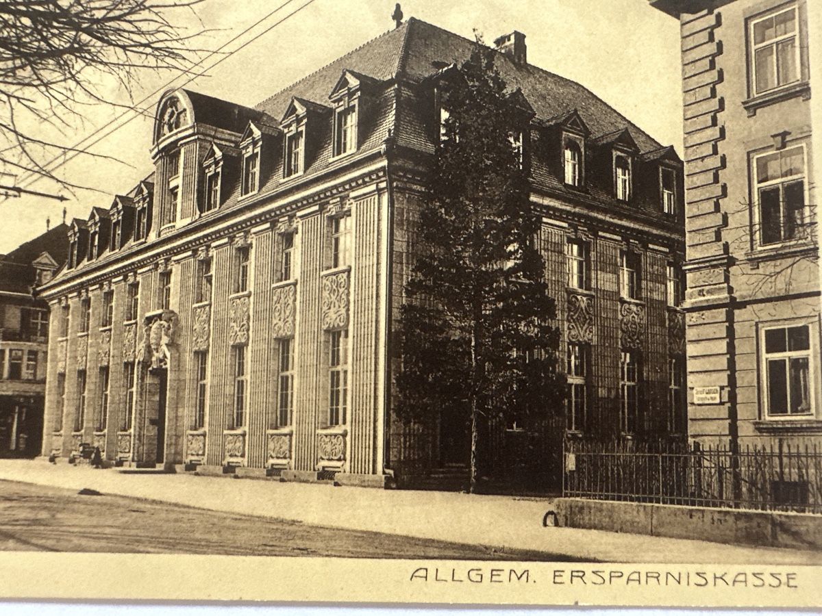 Cartoline postali: Aarau 1914, allgemeine Ersparniskasse – Usato da Frauenfeld venduto da aluma14 1