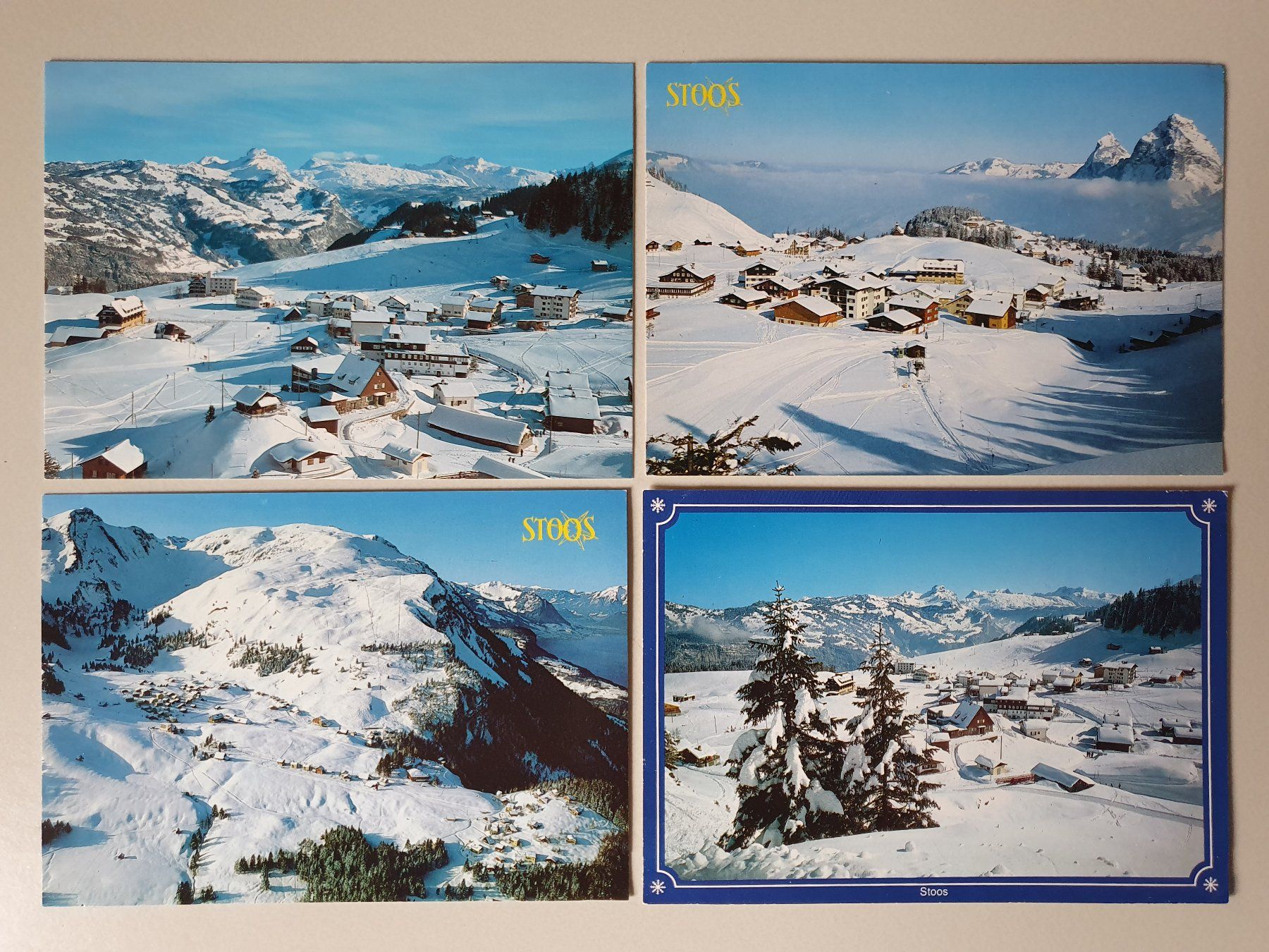 Cartes postales: 4 ältere Postkarten - Stoos SZ im Winter – Neuf (Voir description) à Stilli par Mos1