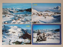 4 ältere Postkarten - Stoos SZ im Winter