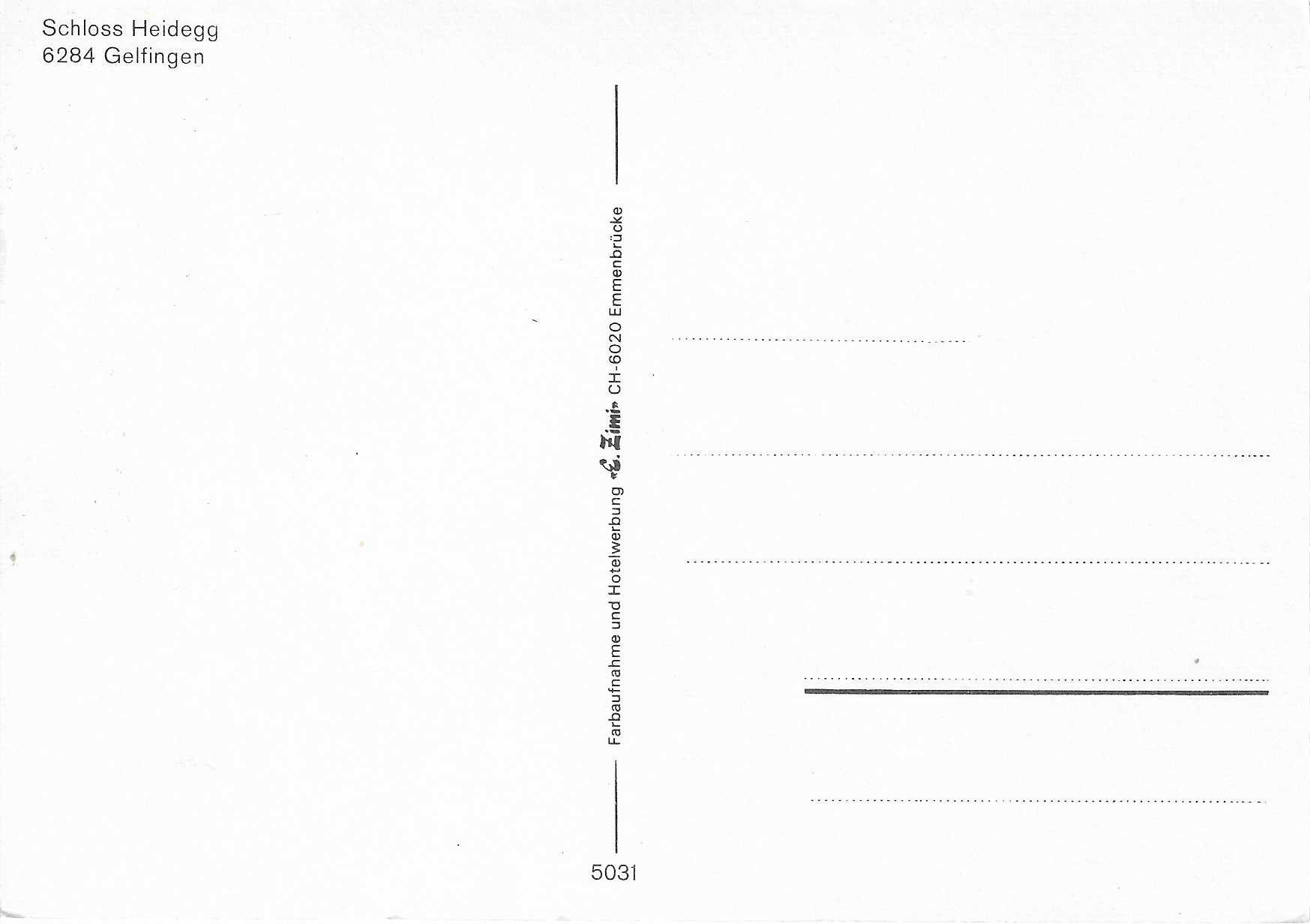 Cartoline postali: Schloss Heidegg Gelfingen LU – Nuovo (secondo la descrizione) da Rothrist venduto da Stranglehold 1