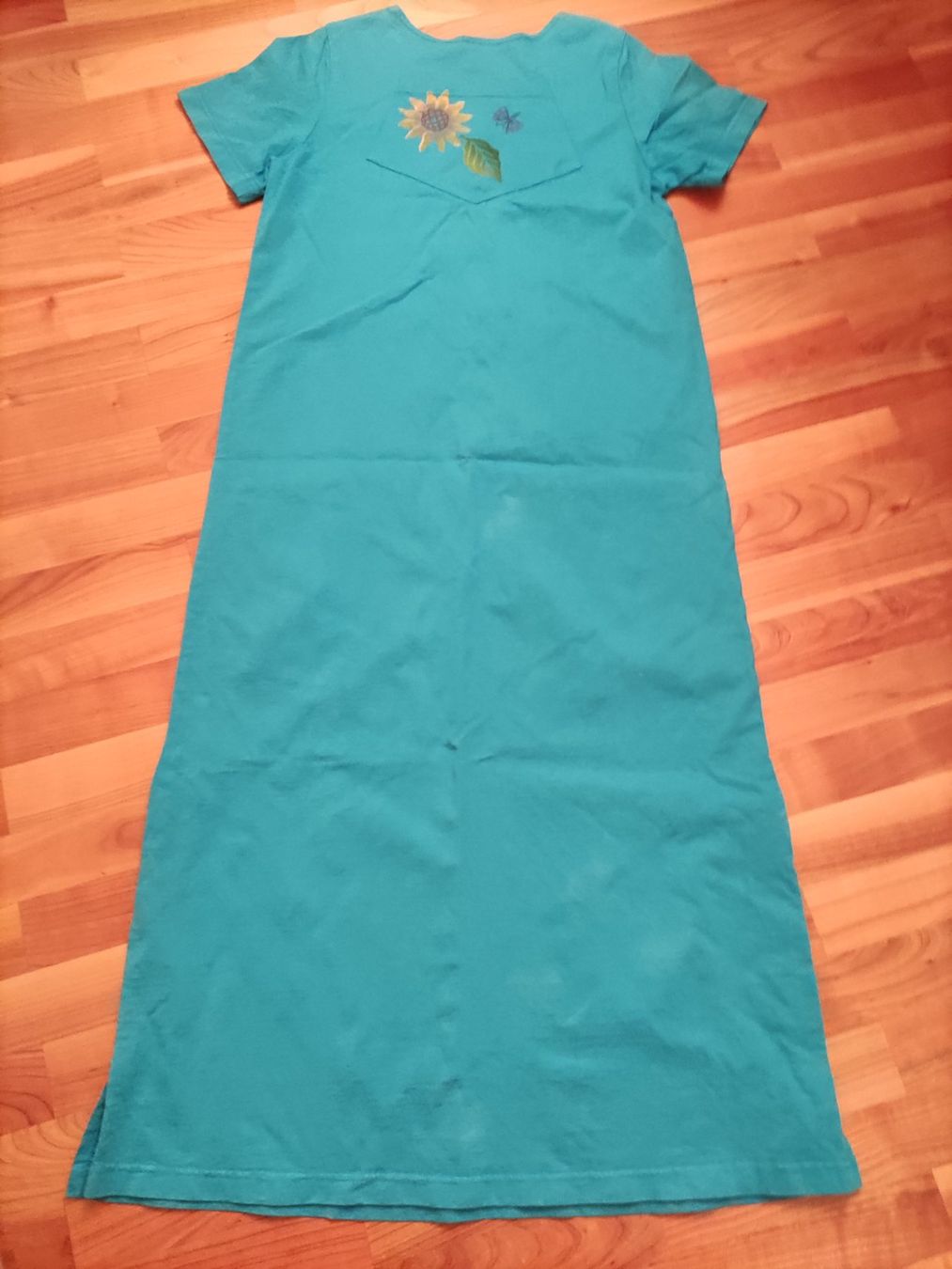 Vestiti: Langes handbemaltes Baumwollkleid – Usato da Solothurn venduto da Csw1 1