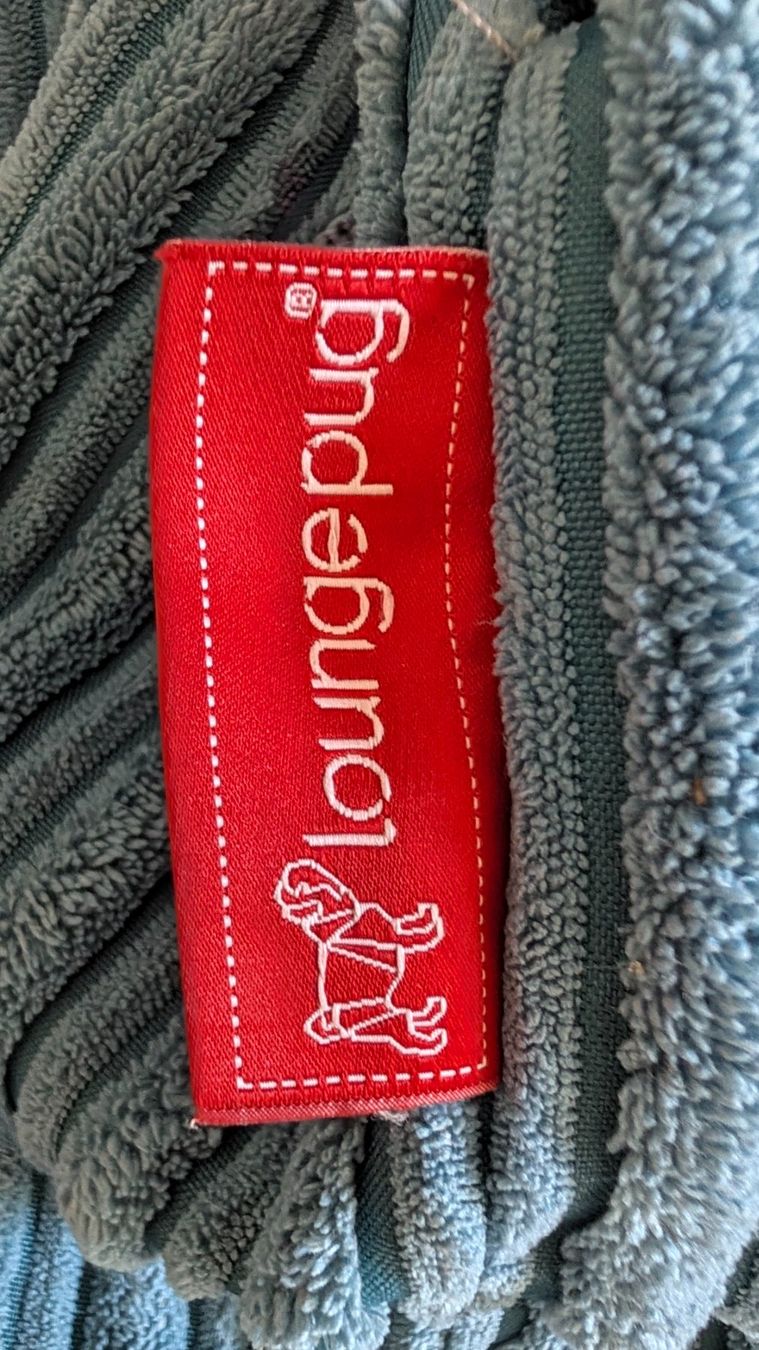 Lounge Pug Sessel: Sitzsack mit Hocker Loungepug Cordblau gebraucht – Gebraucht aus Urdorf von _madusa_ 2