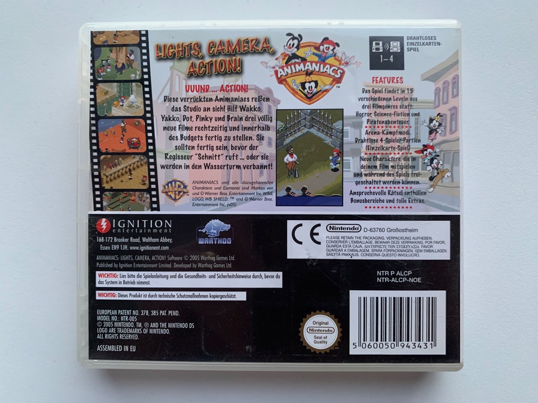 Nintendo Spiele: Nintendo DS: ANIMANIACS - Lights, Camera, Action! – Gebraucht aus Kaiseraugst von Marsupower 1
