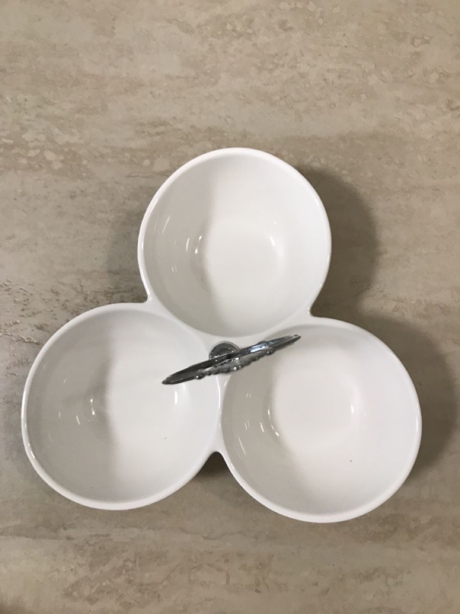Ciotole: Schönes Vintage Dipschälchen/Servierschale, Weiss – Usato da Dübendorf venduto da nela123 3