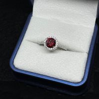 Moissanite Ring, Silber 1ct - Gr. 57 Zertifikat