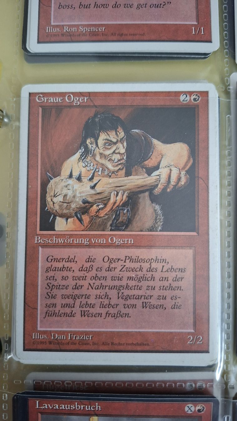 Magic The Gathering Carte collezionabili: Magic the Gathering Graue Oger Karte – Usato da Würenlos venduto da bat_y8kw