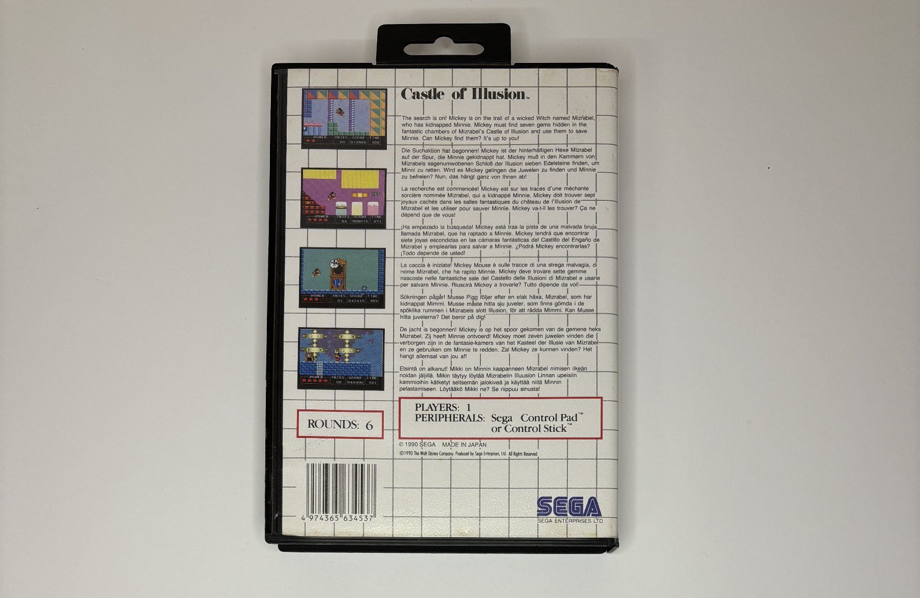 Sega Giochi: SMS - Castle Of Illusion – Usato da Allschwil venduto da Bullach 2