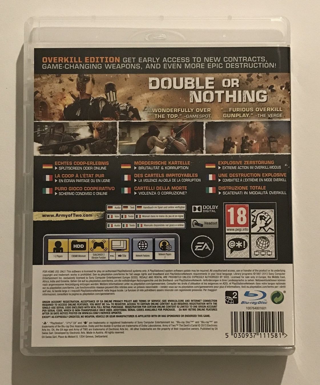 Spiele: PS3 - Army of Two: The Devil's Cartel – Gebraucht aus Allschwil von  2