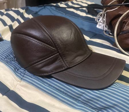 Retro Lederkappe - Casquette rétro en cuir