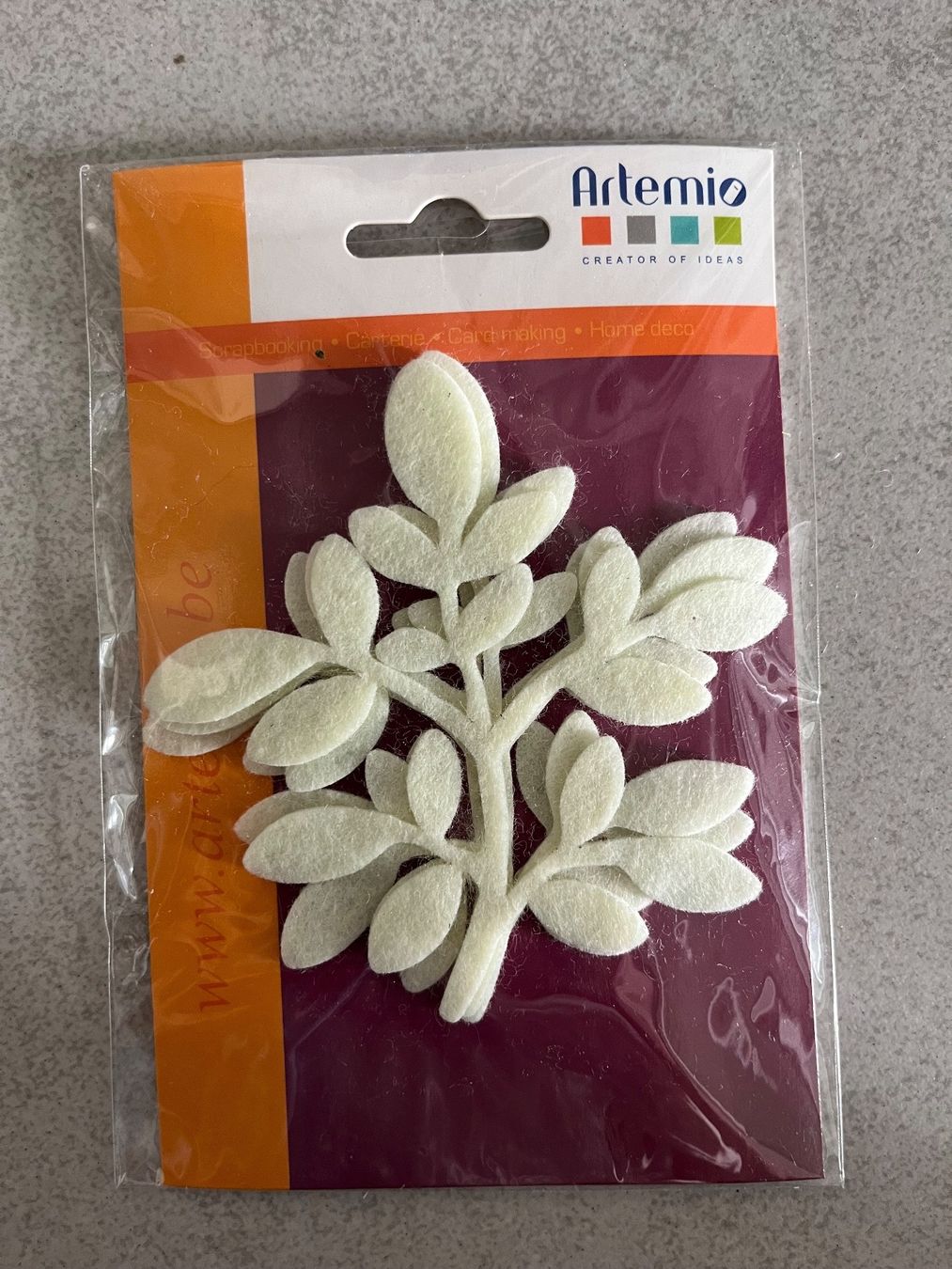 Tutte le decorazioni: Feutrine 3 feuilles blanches – Nuovo e nell'imballaggio originale da Gland venduto da ideoreve