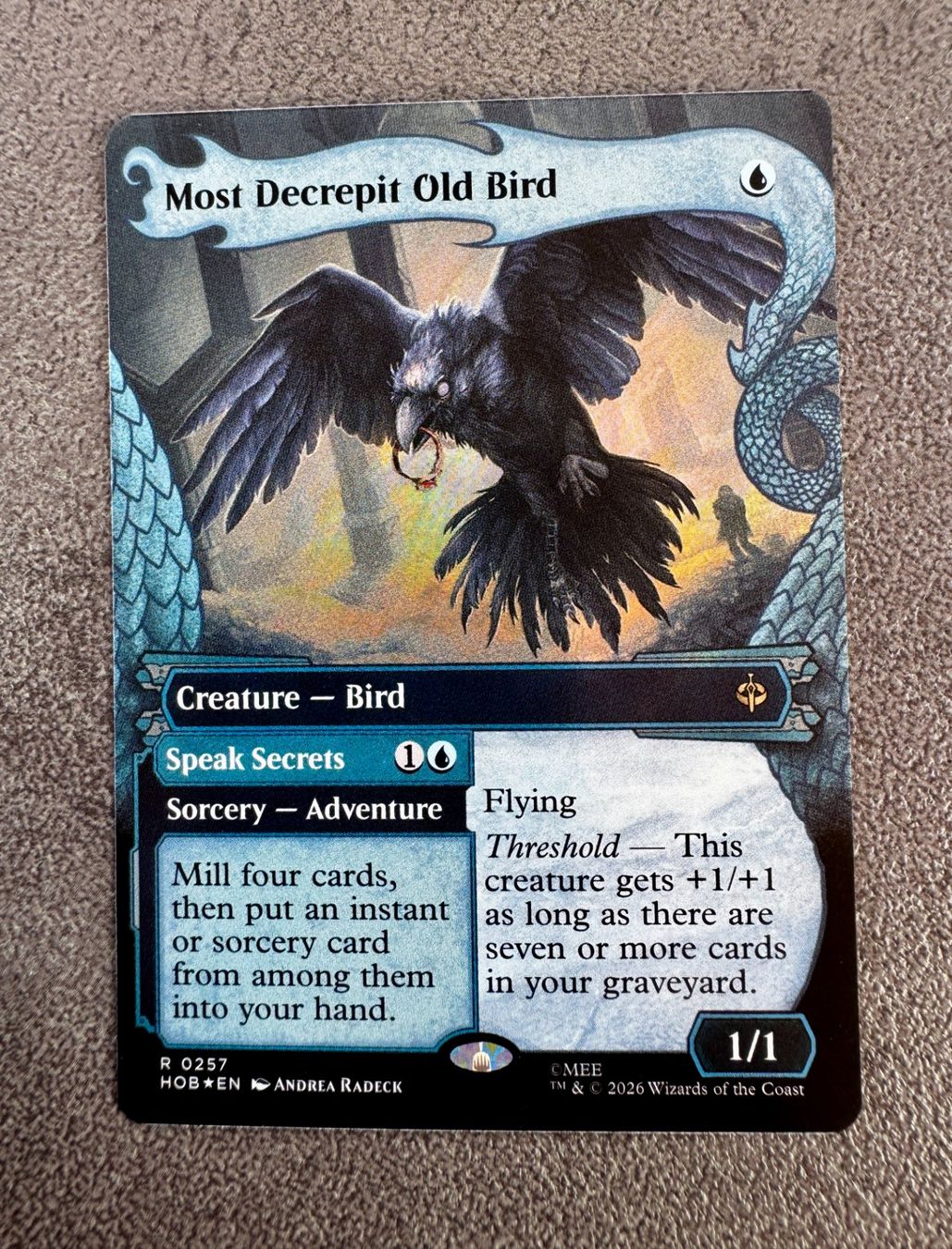 Magic The Gathering Sammelbilder & Trading cards: Surge Foil Most Decrepit Old Bird The Hobbit – Neu (gemäss Beschreibung) aus Rechthalten von hosme_be