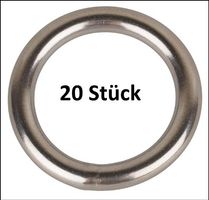 20 Stk. Rundringe 8 x 40 mm. INOX. Kostenfreie Zustellung!