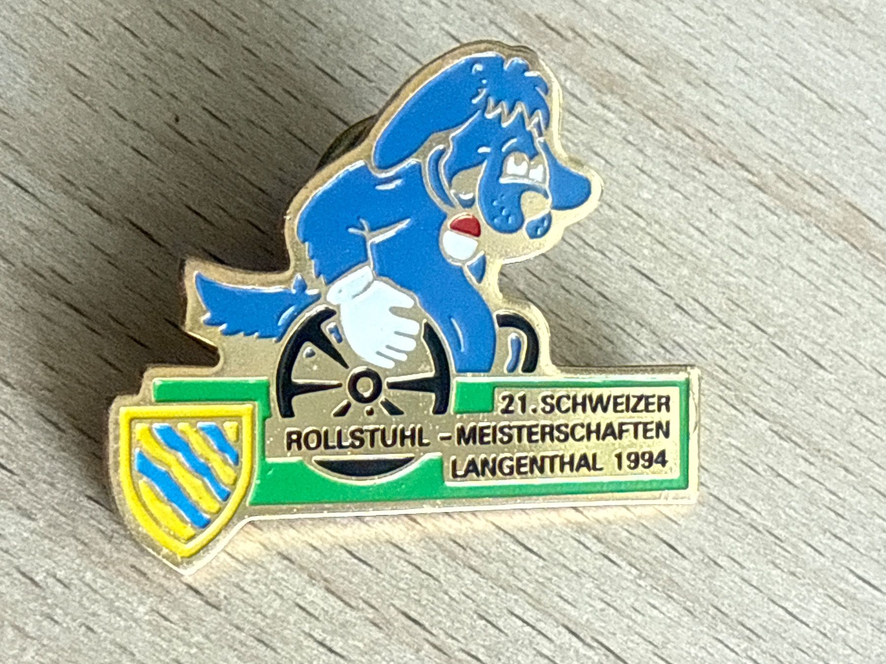 Placchette & Badge: Pin 21. Schweizer Rollstuhl-Meisterschaften Langenthal 1994 – Usato da Glattbrugg venduto da Schweigmatt