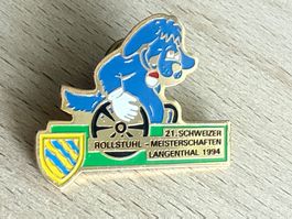 Pin 21. Schweizer Rollstuhl-Meisterschaften Langenthal 1994