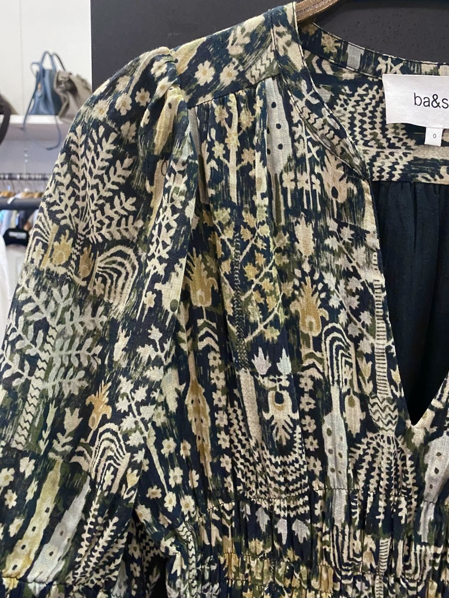 Ba&Sh Kleider: Bash Sommerkleid grün gemustert S neu – Neu (gemäss Beschreibung) aus Büron von Coerner 1