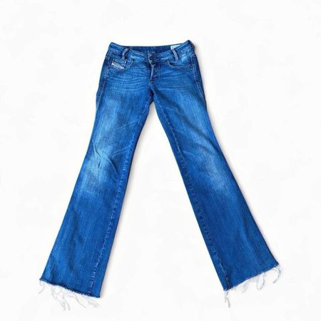 Jean femme Diesel bootcut bleu taille basse
